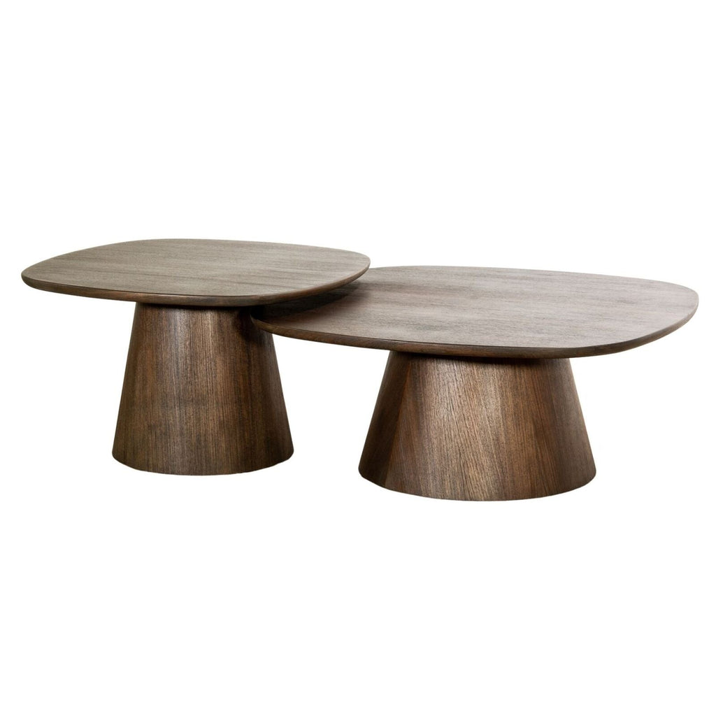 TYLER COFFEE TABLE | LOW | DARK WALNUT TEAK - Green Design Gallery