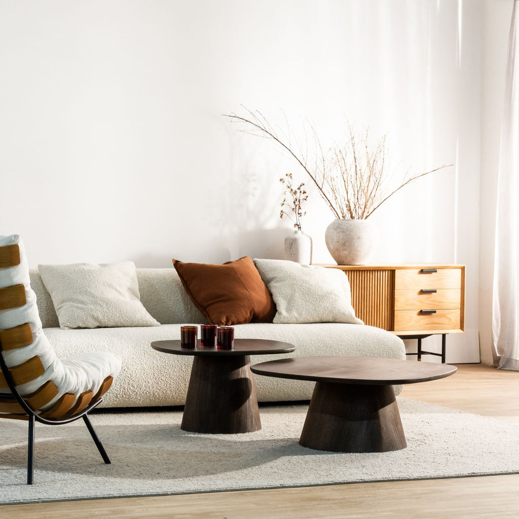 TYLER COFFEE TABLE | LOW | DARK WALNUT TEAK - Green Design Gallery