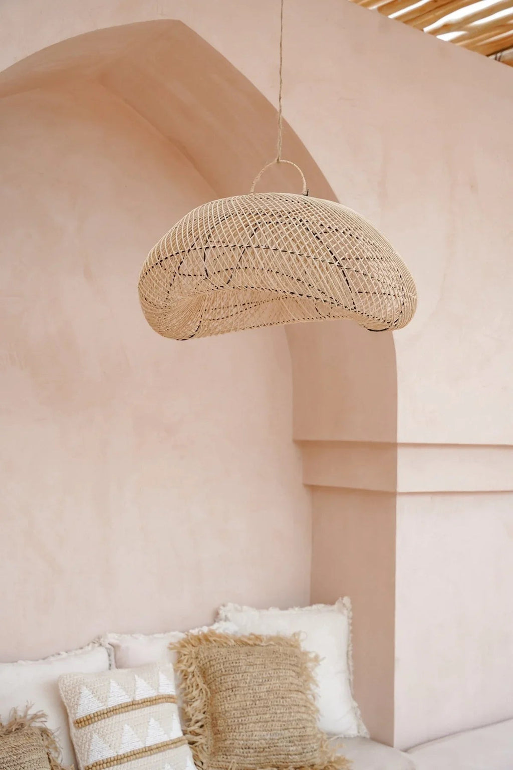 UDARA PENDANT SHADE | NATURAL RATTAN | LARGE - Green Design Gallery