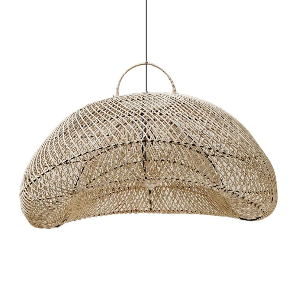 UDARA PENDANT SHADE | NATURAL RATTAN | LARGE - Green Design Gallery