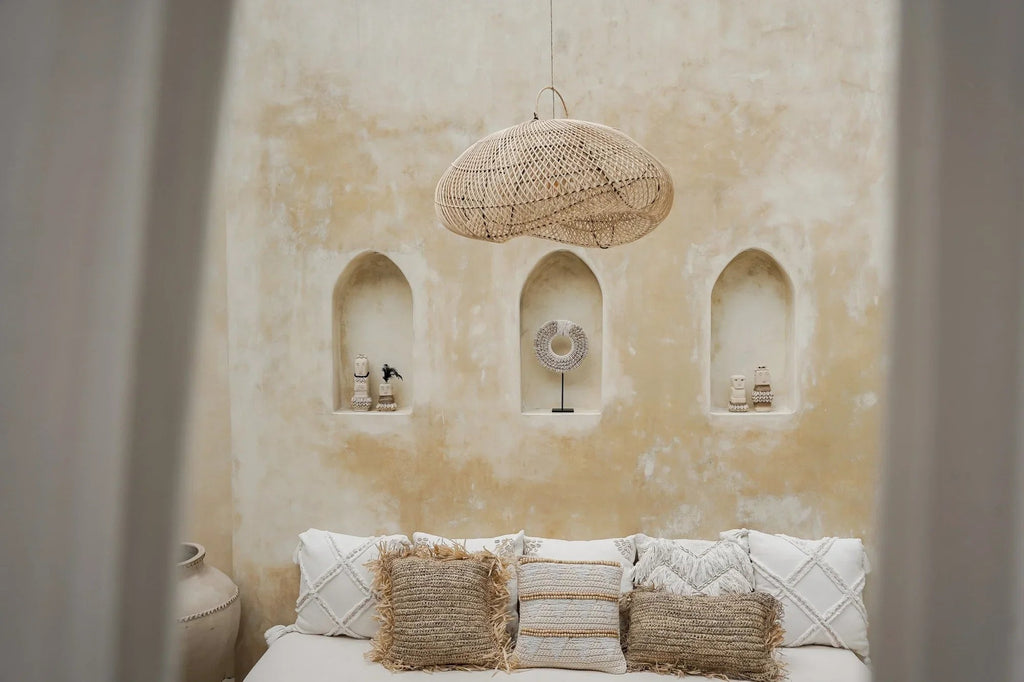 UDARA PENDANT SHADE | NATURAL RATTAN | LARGE - Green Design Gallery