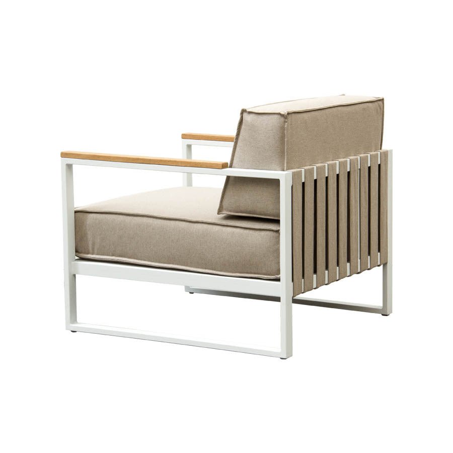 VELA LOUNGE CHAIR / WHITE (INDOOR-OUTDOOR) - Green Design Gallery