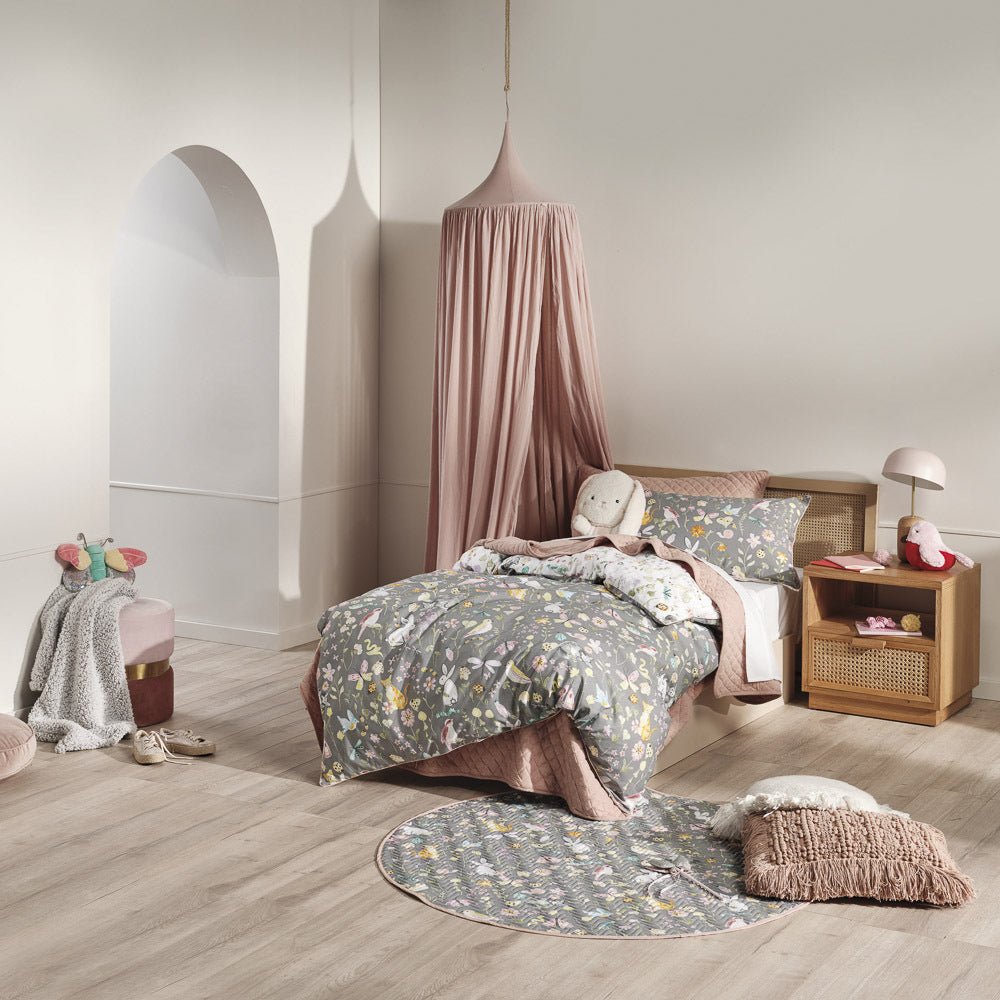 VIENNA (BED)SIDE TABLE | RATTAN + BLOND OAK - Green Design Gallery