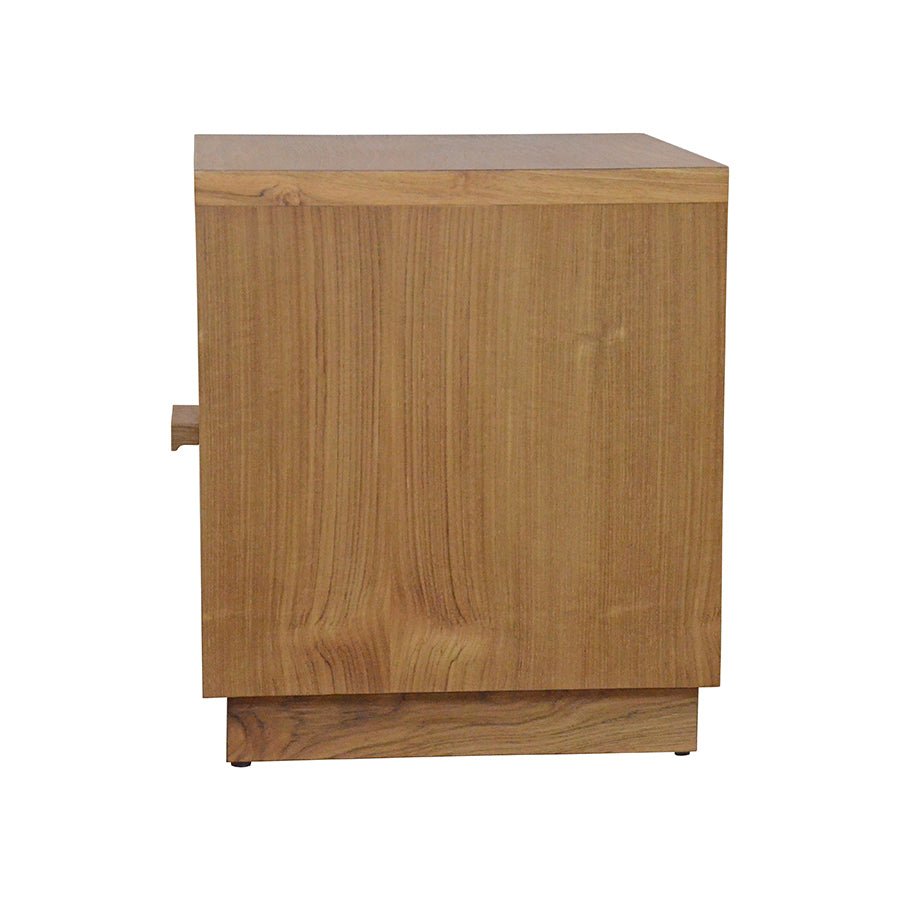 VIENNA (BED)SIDE TABLE | RATTAN + NATURAL OAK - Green Design Gallery