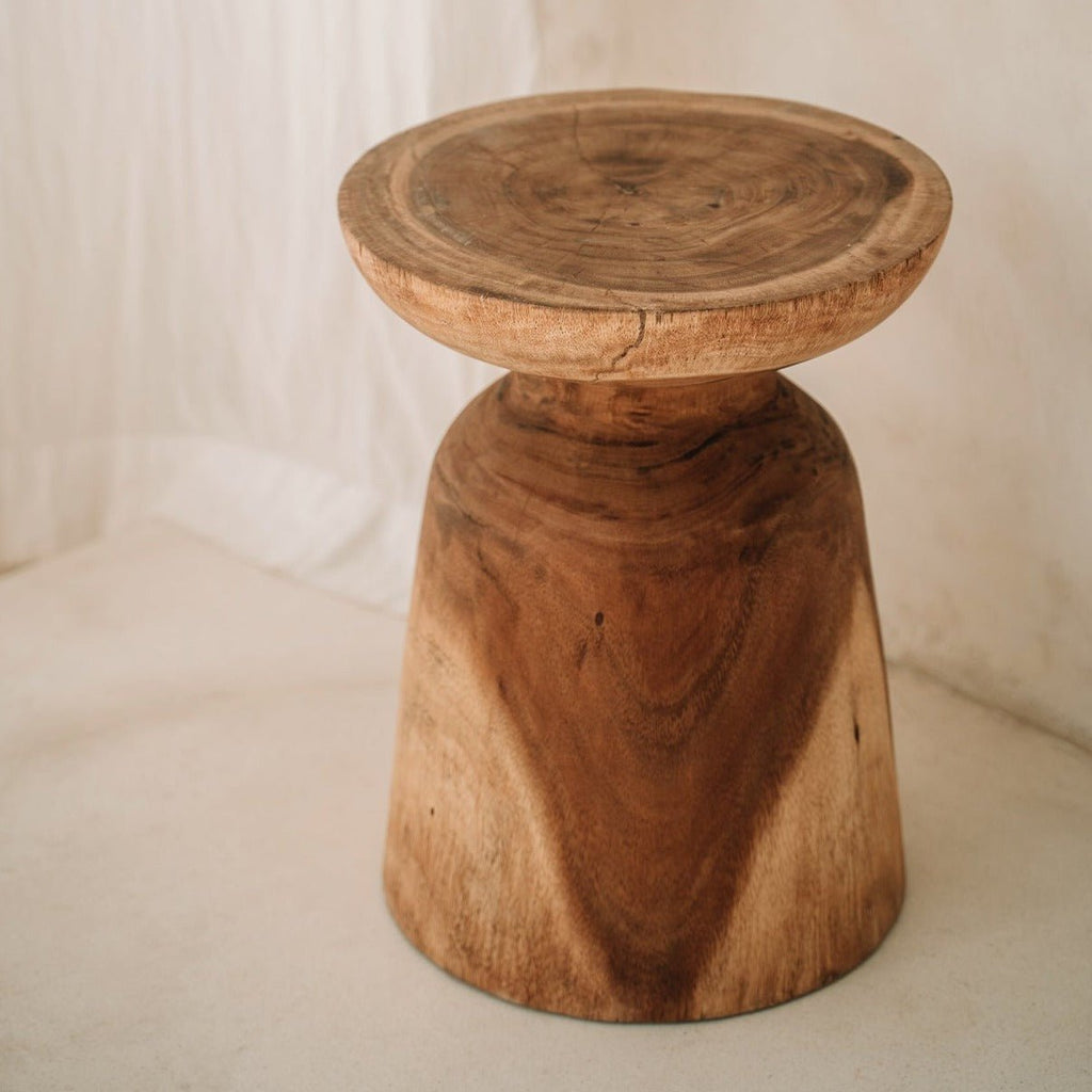 WAKATOSI SIDE TABLE + STOOL | NATURAL - Green Design Gallery