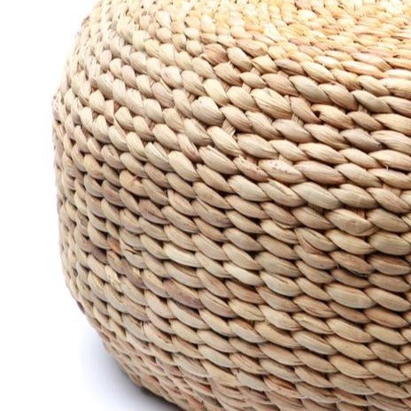 WATER HYACINTH POUF + COFFEE TABLE | NATURAL - Green Design Gallery