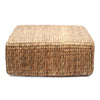 WATER HYACINTH SQUARE POUF + COFFEE TABLE | NATURAL - Green Design Gallery
