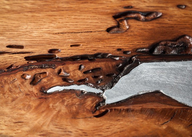 Wood Casting Coffee Table / Cypress or Eucalyptus - Green Design Gallery