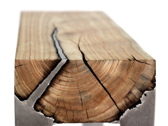 Wood Casting Console / Cypress or Eucalyptus - Green Design Gallery