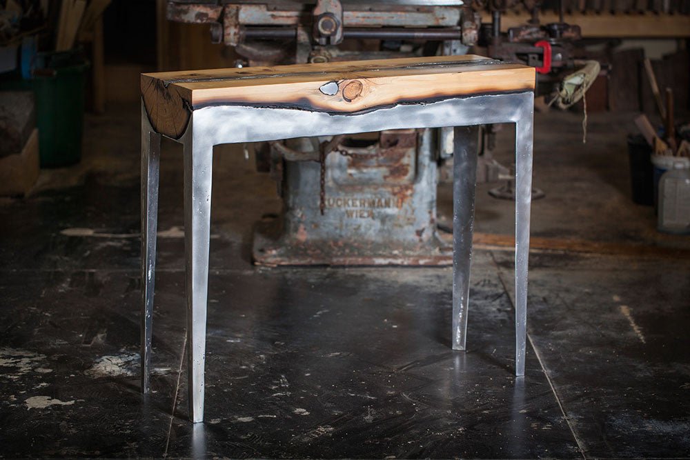 Wood Casting Console / Cypress or Eucalyptus - Green Design Gallery