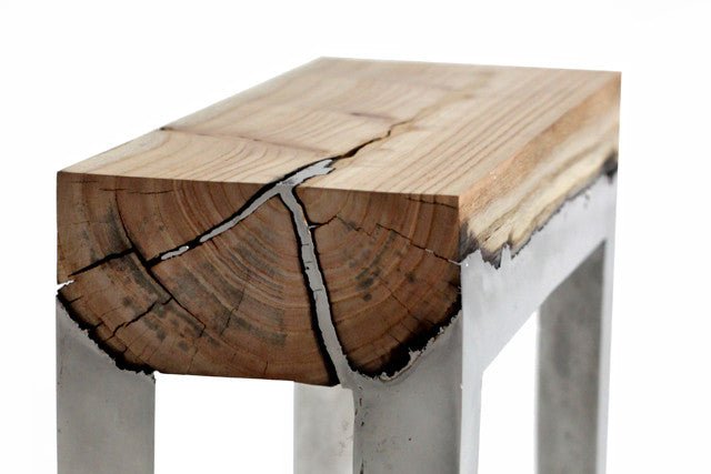 Wood Casting Console / Cypress or Eucalyptus - Green Design Gallery