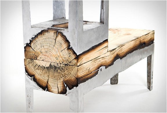 Wood Casting Side Table / Cypress or Eucalyptus - Green Design Gallery