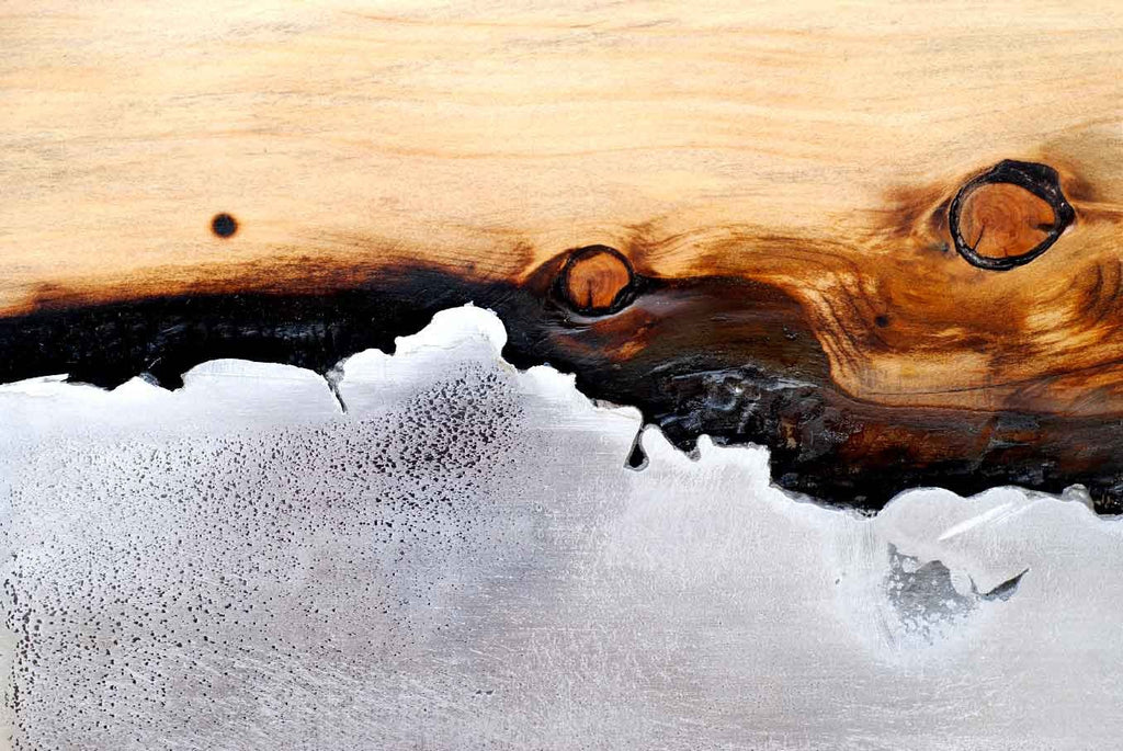 Wood Casting Slim Console / Cypress or Eucalyptus - Green Design Gallery