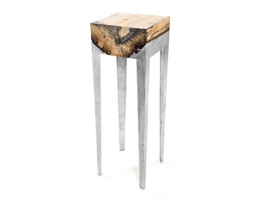 Wood Casting Slim Console / Cypress or Eucalyptus - Green Design Gallery