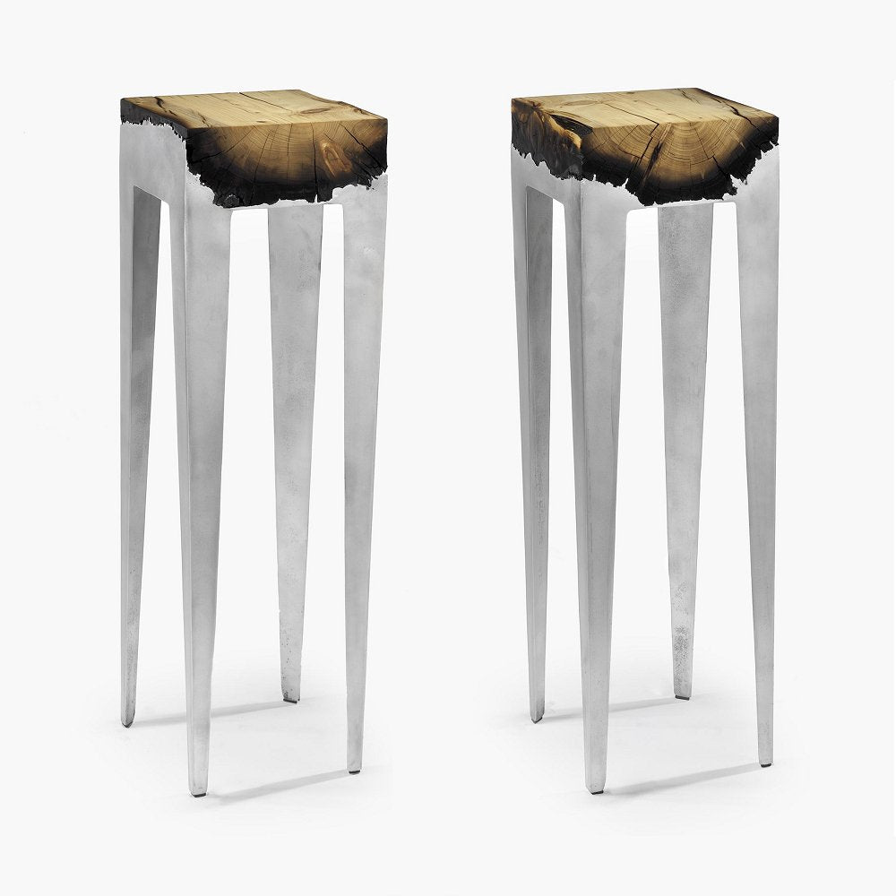 Wood Casting Slim Console / Cypress or Eucalyptus - Green Design Gallery