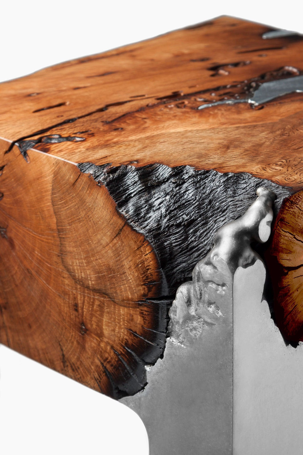 Wood Casting Slim Console / Cypress or Eucalyptus - Green Design Gallery