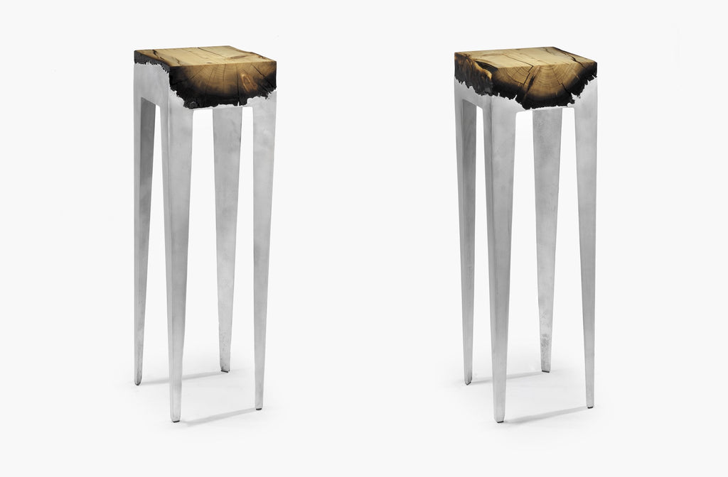 Wood Casting Slim Console / Cypress or Eucalyptus - Green Design Gallery