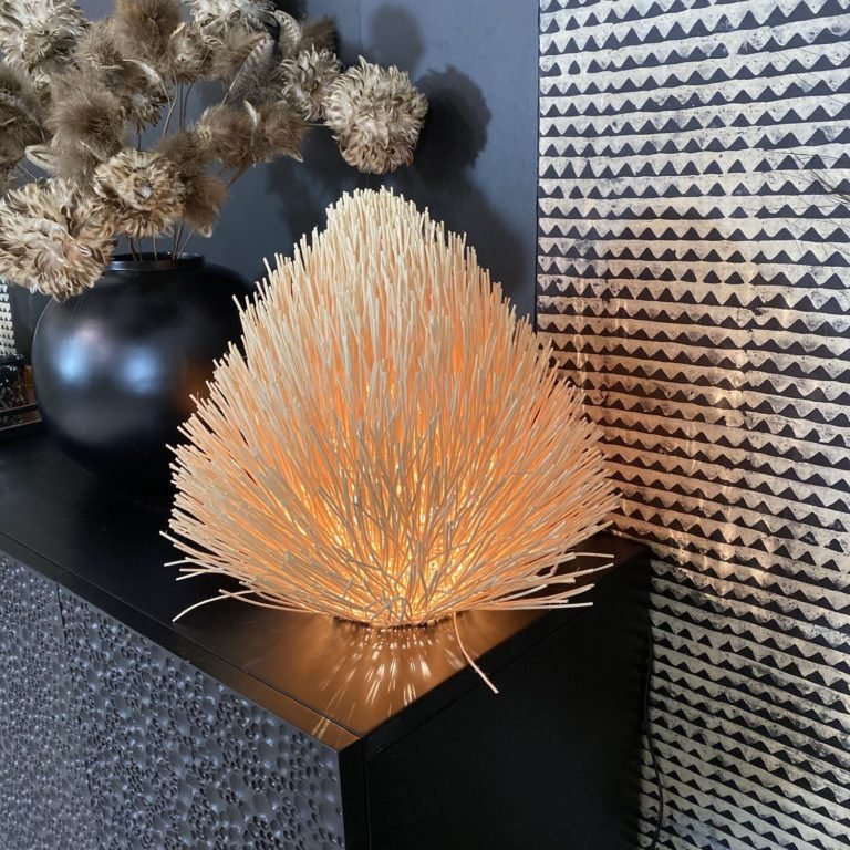 WOODSTOCK RATTAN TABLE LAMP | NATURAL - Green Design Gallery