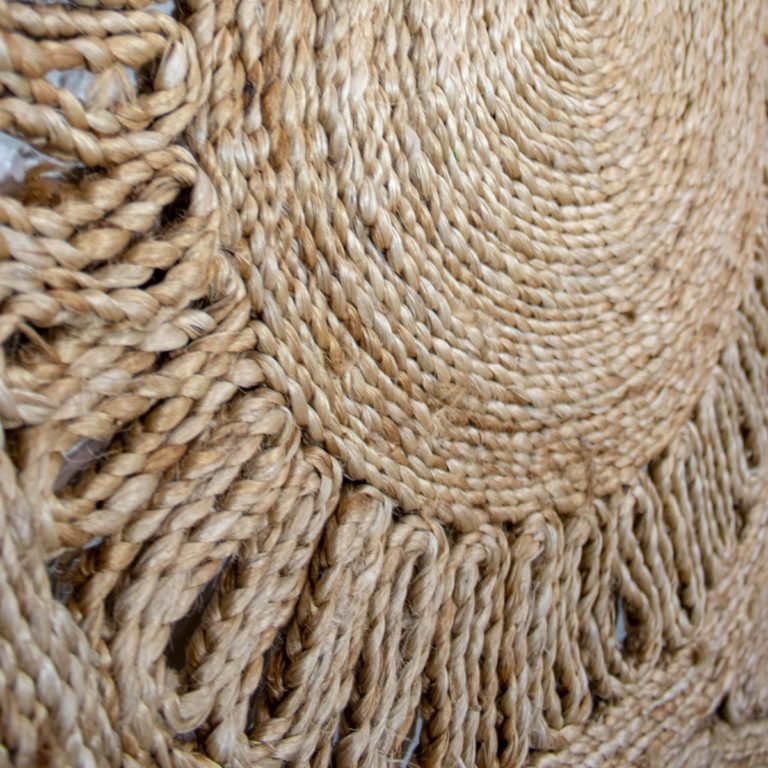 XL JERICO HANDWOVEN RECTANGULAR JUTE RUG | NATURAL | 220 x 150 CM - Green Design Gallery