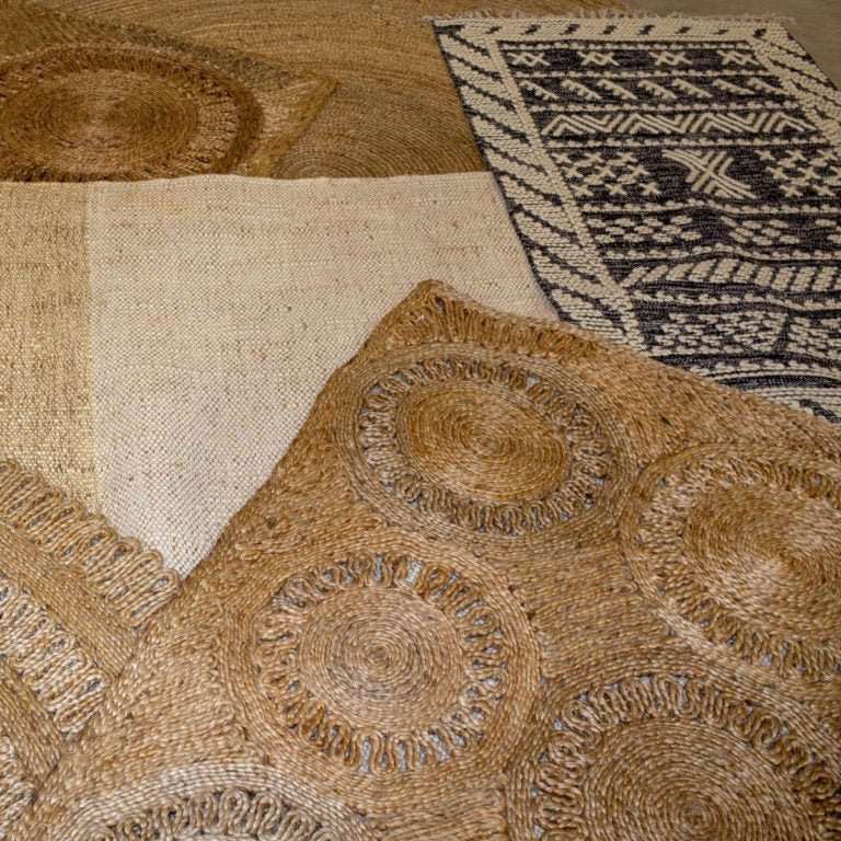 XL JERICO HANDWOVEN RECTANGULAR JUTE RUG | NATURAL | 220 x 150 CM - Green Design Gallery