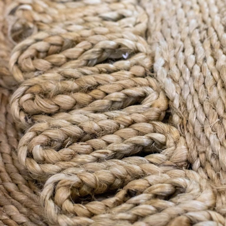 XL JERICO HANDWOVEN ROUND JUTE RUG | NATURAL | 220 CM DIA - Green Design Gallery