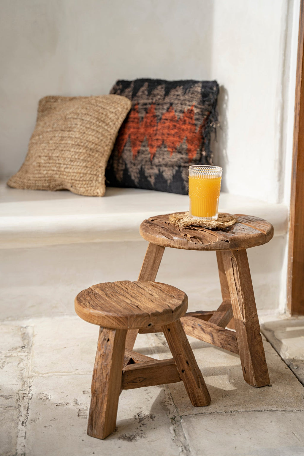YATAI STOOL +SIDE TABLE | RECLAIMED TEAK | IN-OUTDOORS | 3 SIZES - Green Design Gallery