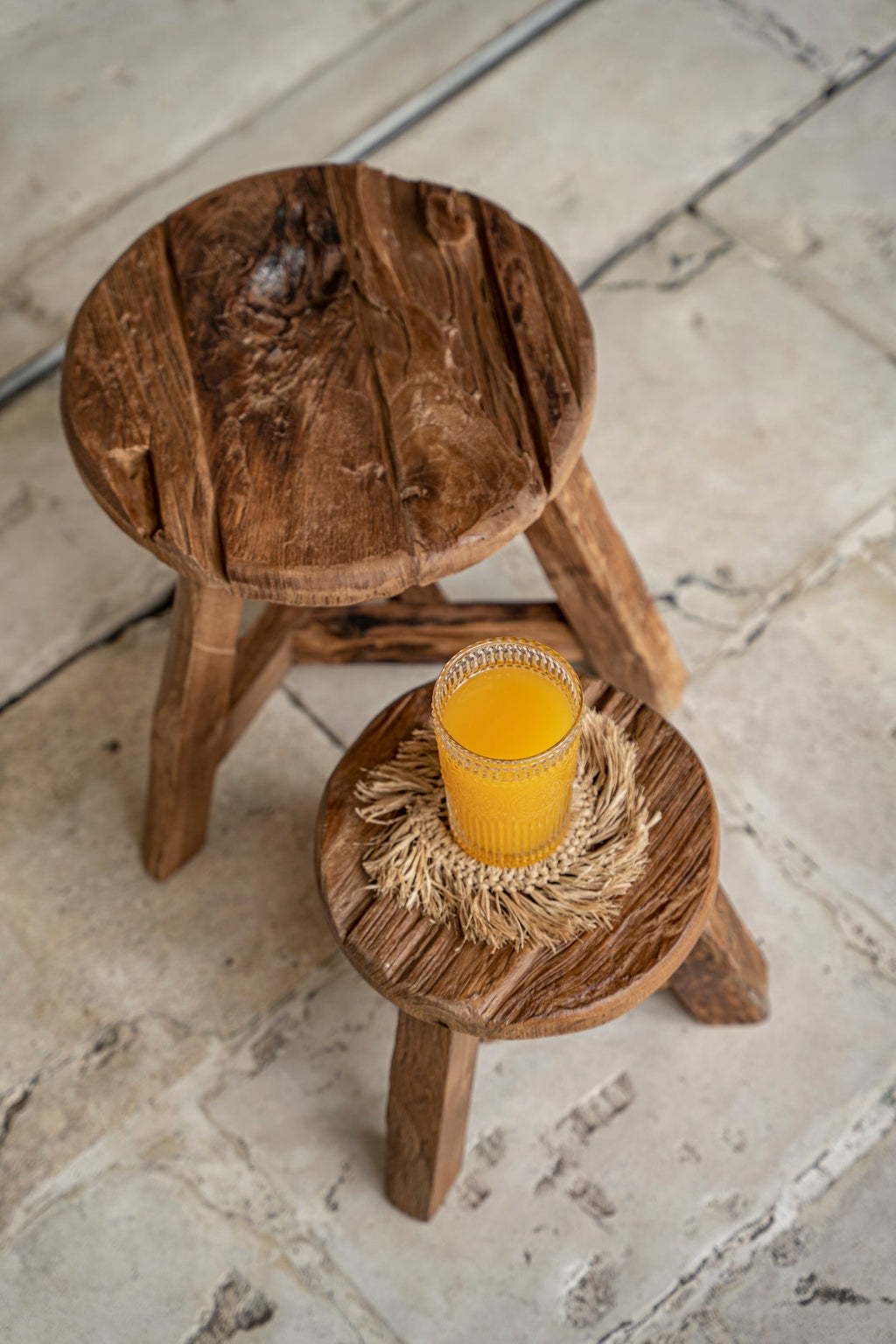 YATAI STOOL +SIDE TABLE | RECLAIMED TEAK | IN-OUTDOORS | 3 SIZES - Green Design Gallery