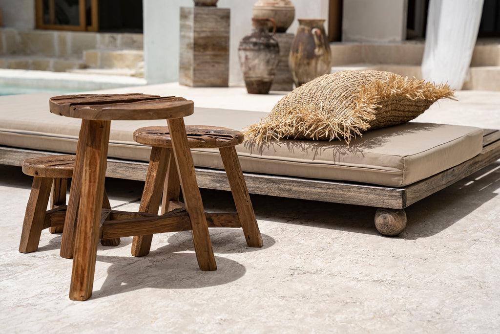 YATAI STOOL +SIDE TABLE | RECLAIMED TEAK | IN-OUTDOORS | 3 SIZES - Green Design Gallery