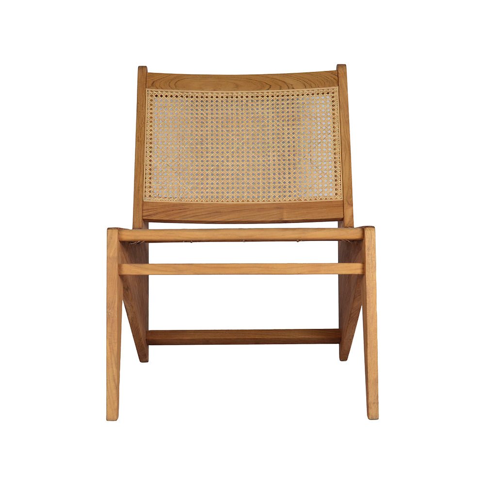 ZORRO LOUNGE CHAIR / NATURAL RATTAN + OAK - Green Design Gallery